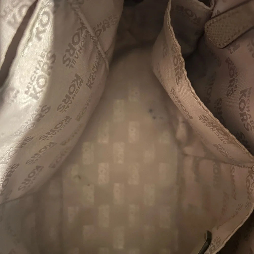 Michael Kors Tan Satchel with Structured Design